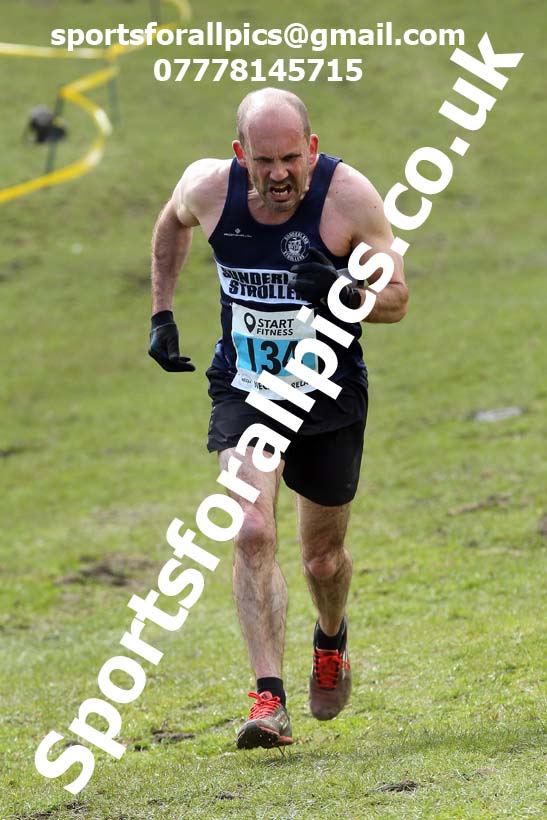 Masters men 2021 NECAA Cross Country Relays, Thornley Farm, Peterlee, Saturday, April 10th. Photo: David T. Hewitson/Sports for All Pics